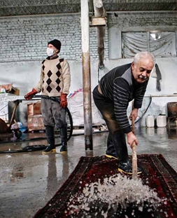 شستشوی سنتی قالی در قالیشویی شمیران نو